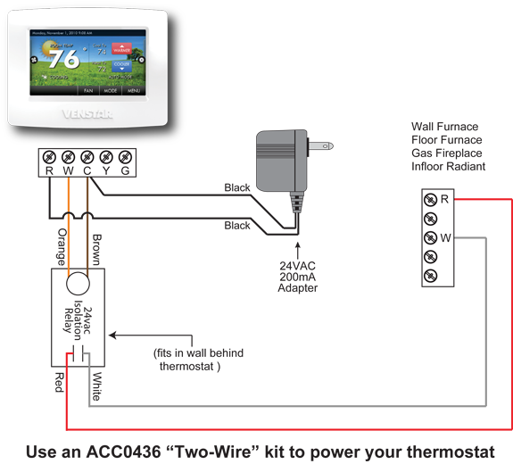 Perfect Aire Wired Wall Thermostat - 2PAMS-WIRE-CON